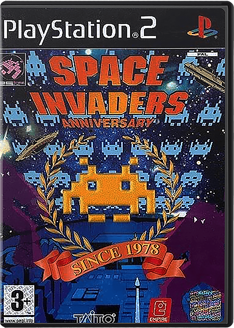 Space Invaders Anniversary box art for Playstation 2